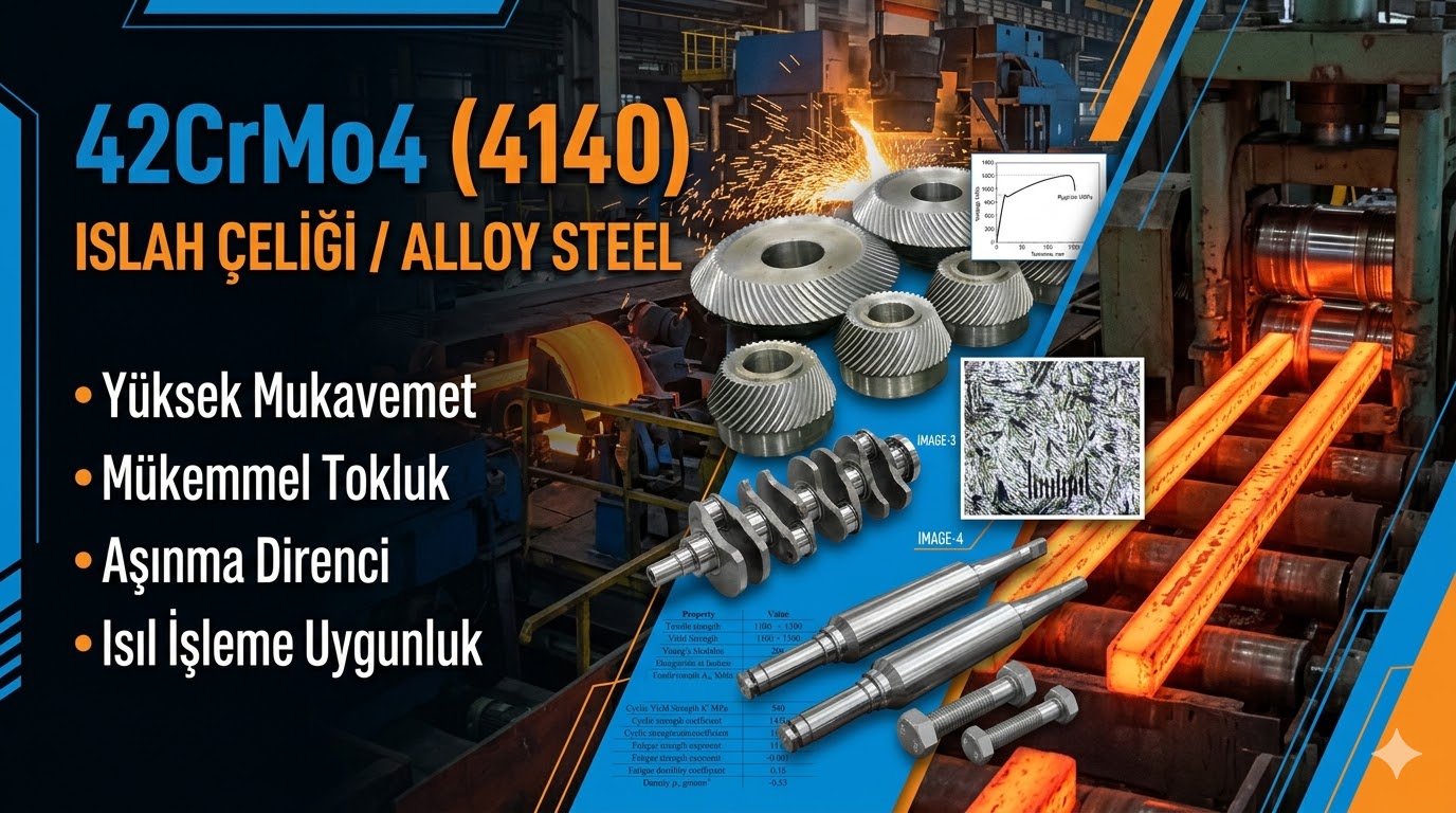42CrMo4 (4140) Çeliği Nedir? Özellikleri ve Kullanım Alanları
